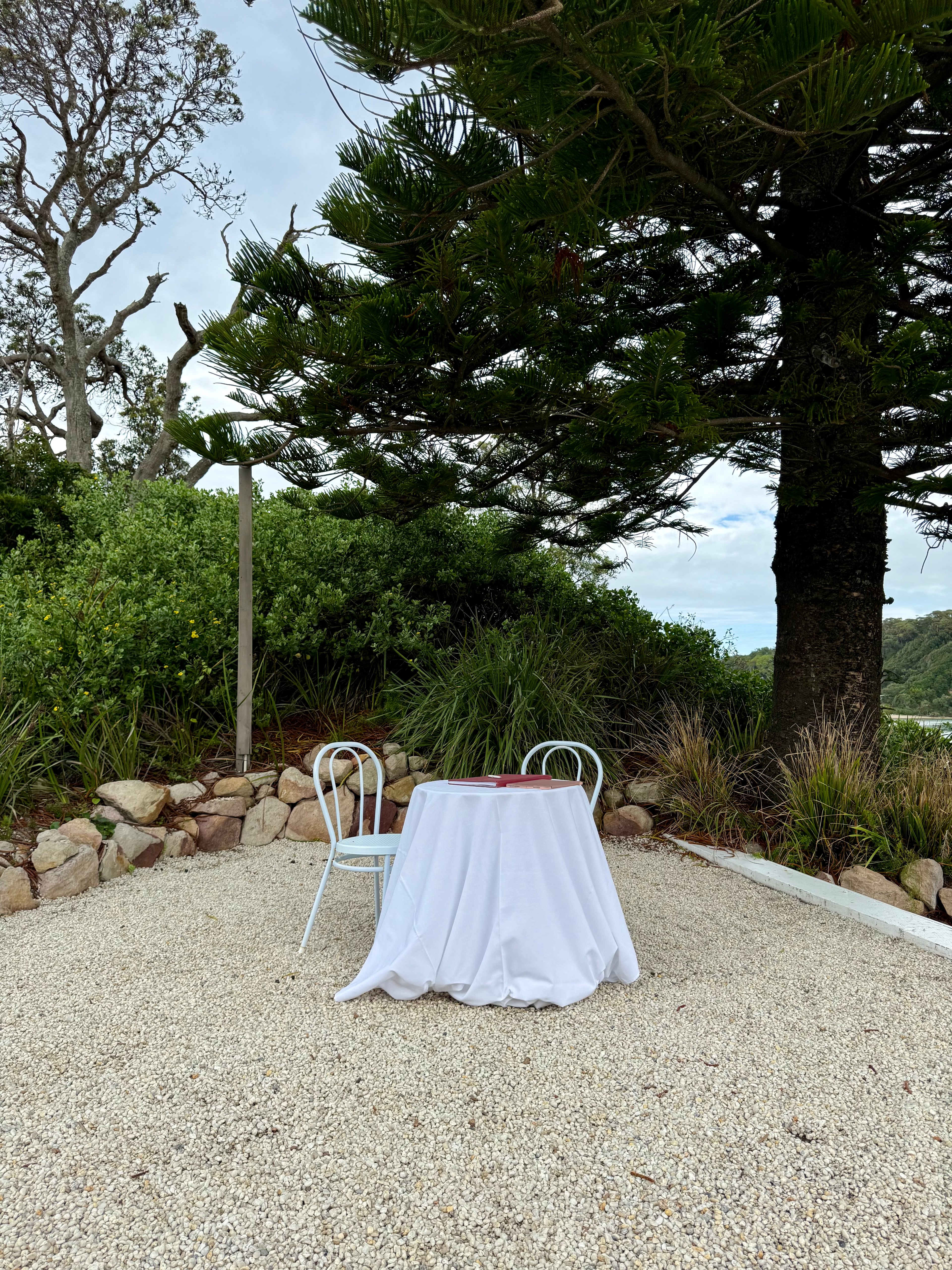Luxury wedding breakfast setup